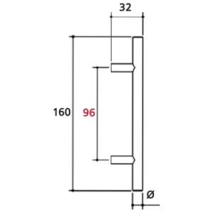 asa tirador fabricado en acero inoxidable medidas