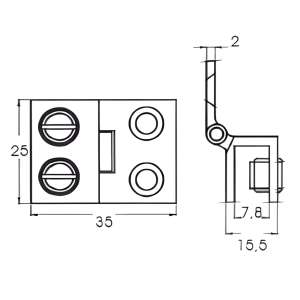 bisagra pared vidrio sin taladros medidas