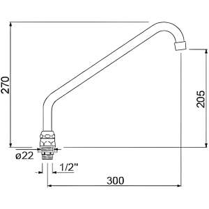 cano cuello cisne giratorio 270 de altura medidas