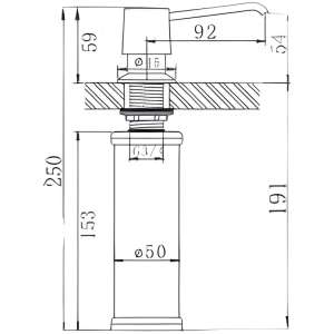 dosificador de jabon encastrable medidas