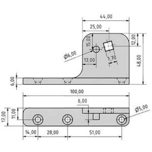 fijacion cuadrada medidas