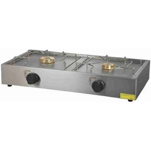 Fogón doble interior a gas inox