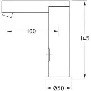grifo 2 aguas en acero inoxidable aisi 316 medidas