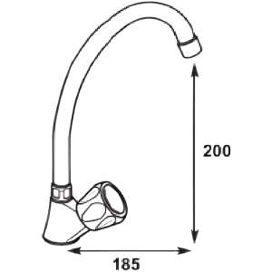 grifo monobloc 1 agua medidas