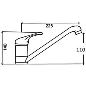 grifo monomando 2 aguas medidas