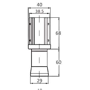 pata regulable baja plastico inox medidas
