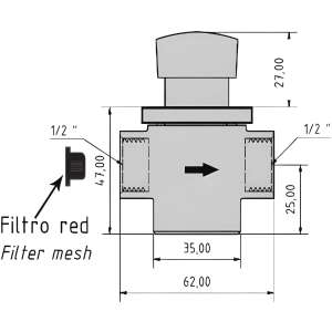 pulsador temporizado a un agua medidas